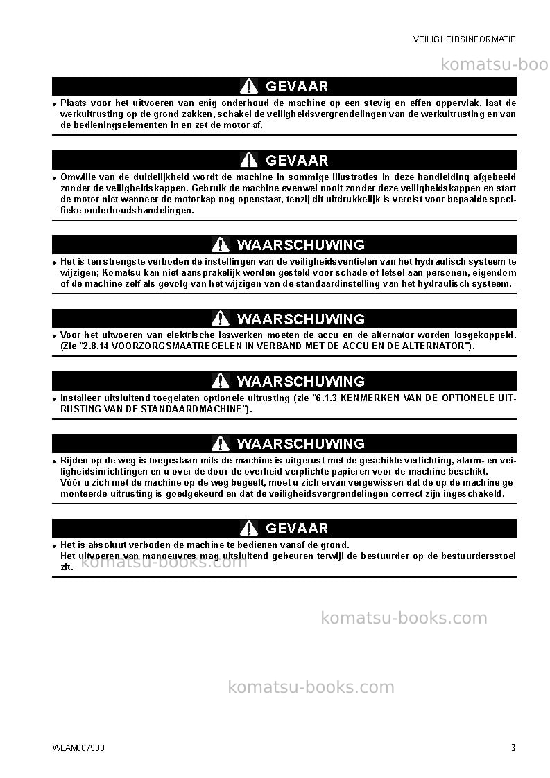 Komatsu ck25-1ita Operation manual cover Page 5 Komatsu ck25-1ita Operation manual cover Page 5