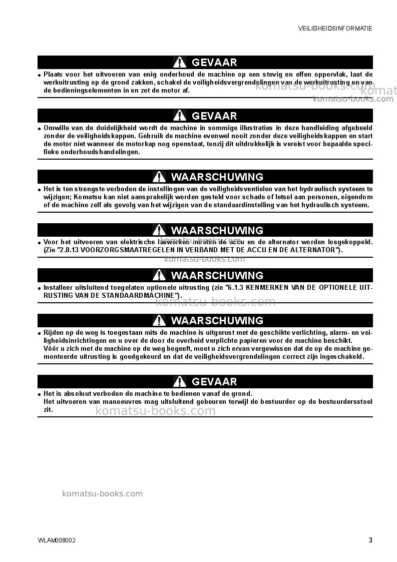 Komatsu ck35-1ita Operation manual cover Page 5 Komatsu ck35-1ita Operation manual cover Page 5