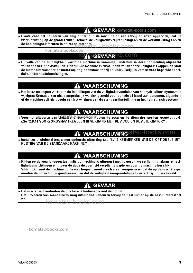 Komatsu ck35-1ita Operation manual cover Page 5 Komatsu ck35-1ita Operation manual cover Page 5