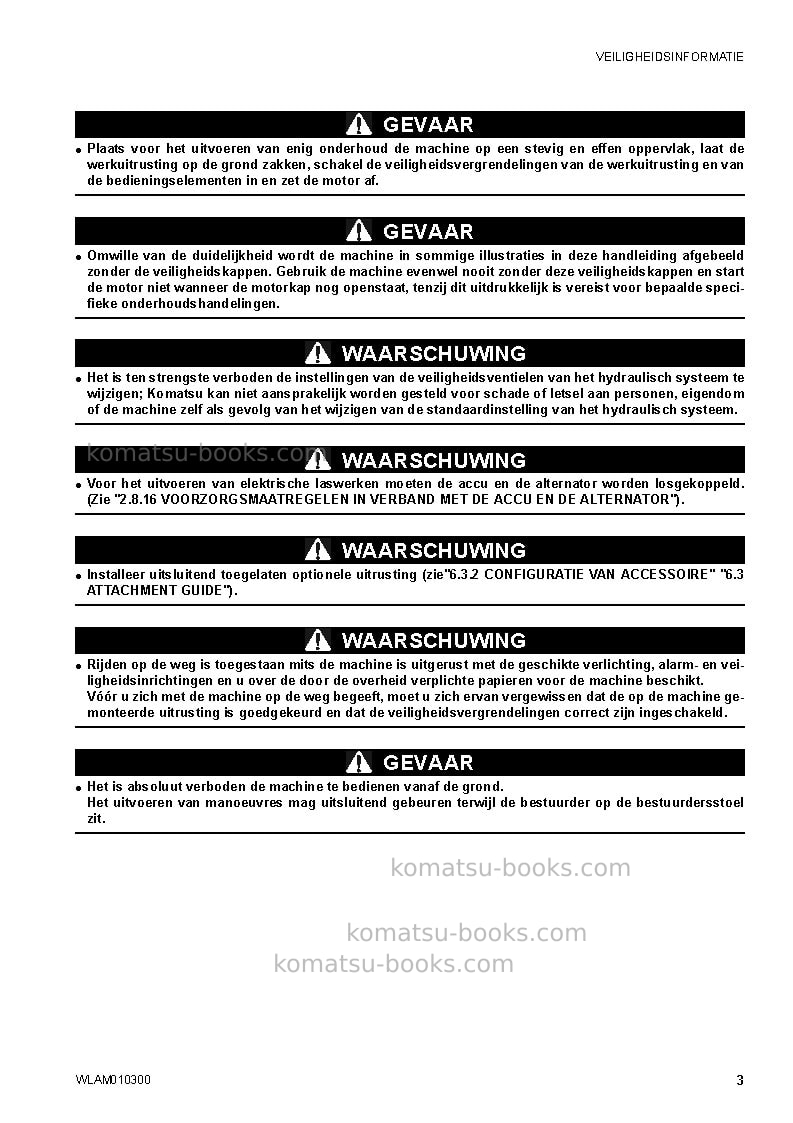 Komatsu sk714-5ita-/ Operation manual cover Page 5 Komatsu sk714-5ita-/ Operation manual cover Page 5