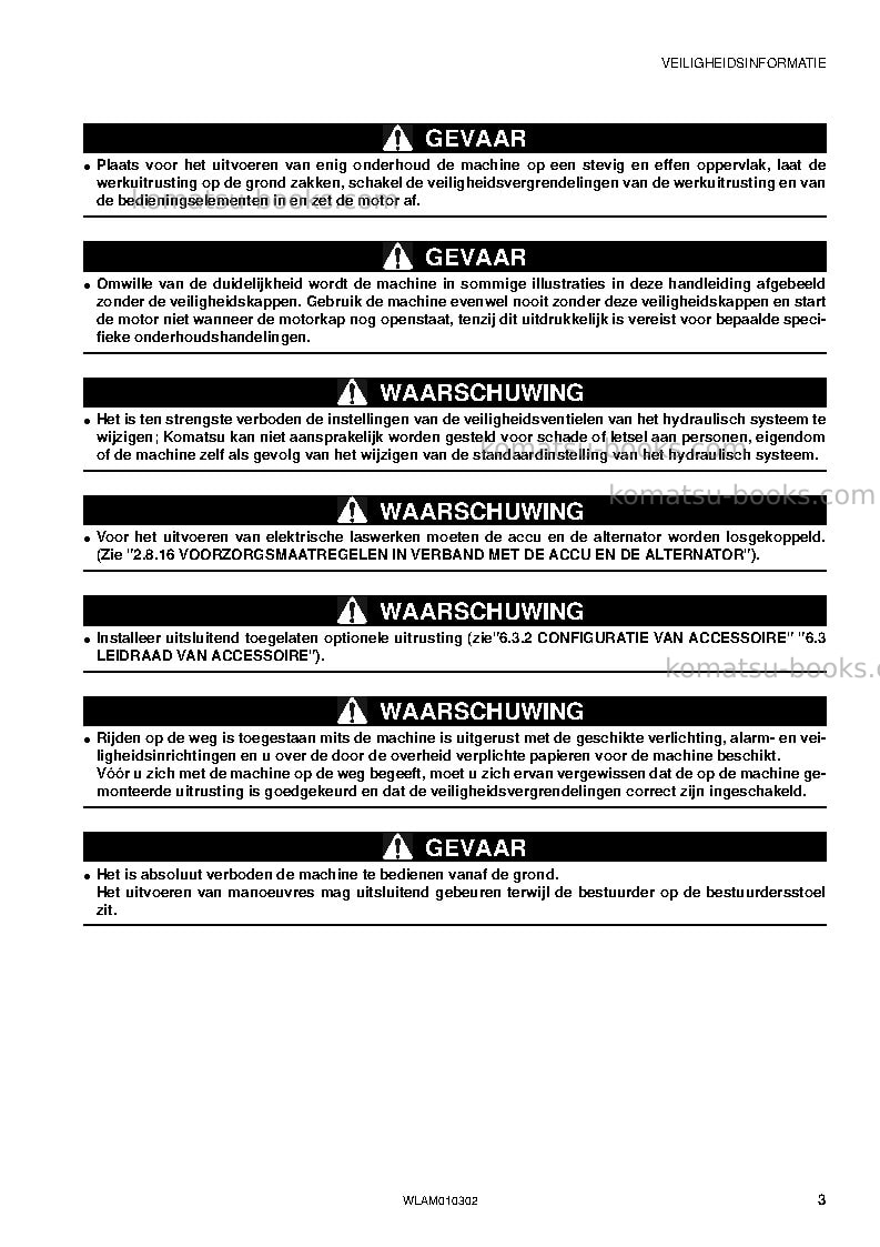 Komatsu sk714-5ita-/ Operation manual cover Page 5 Komatsu sk714-5ita-/ Operation manual cover Page 5