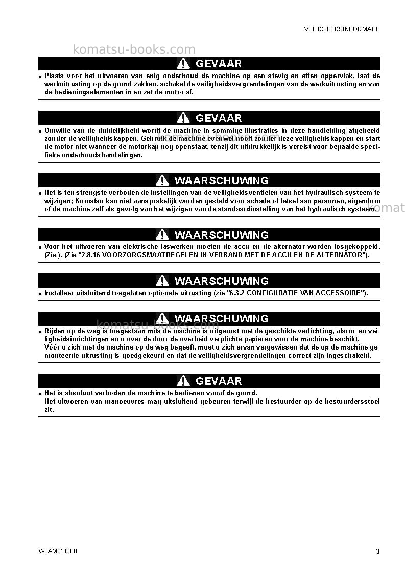 Komatsu ck20-1ita Operation manual cover Page 5 Komatsu ck20-1ita Operation manual cover Page 5