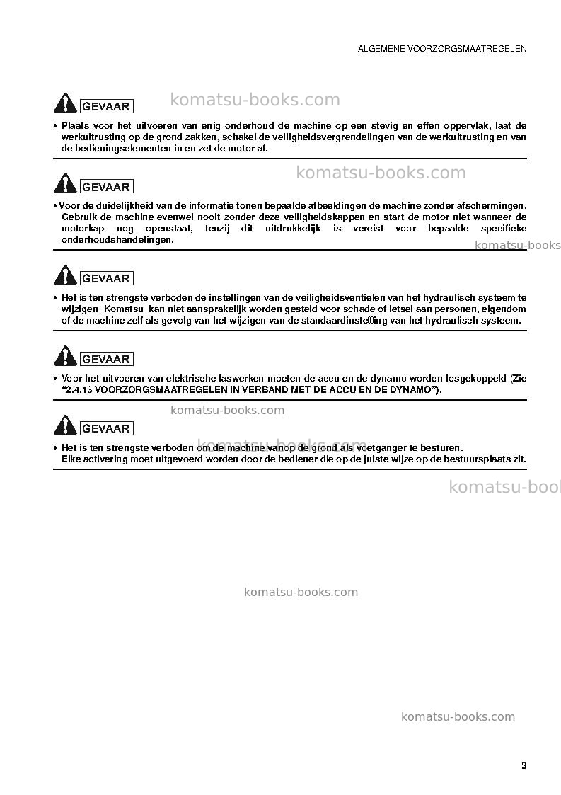 Komatsu pc09-1ita Operation manual cover Page 5 Komatsu pc09-1ita Operation manual cover Page 5
