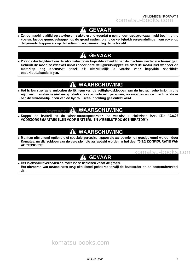 Komatsu pc26mr-3ita Operation manual cover Page 5 Komatsu pc26mr-3ita Operation manual cover Page 5