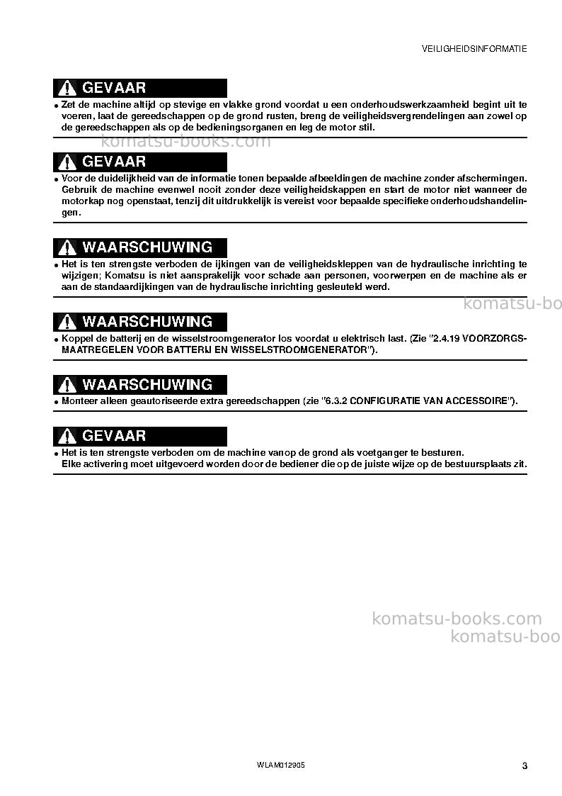 Komatsu pc80mr-3ita Operation manual cover Page 5 Komatsu pc80mr-3ita Operation manual cover Page 5
