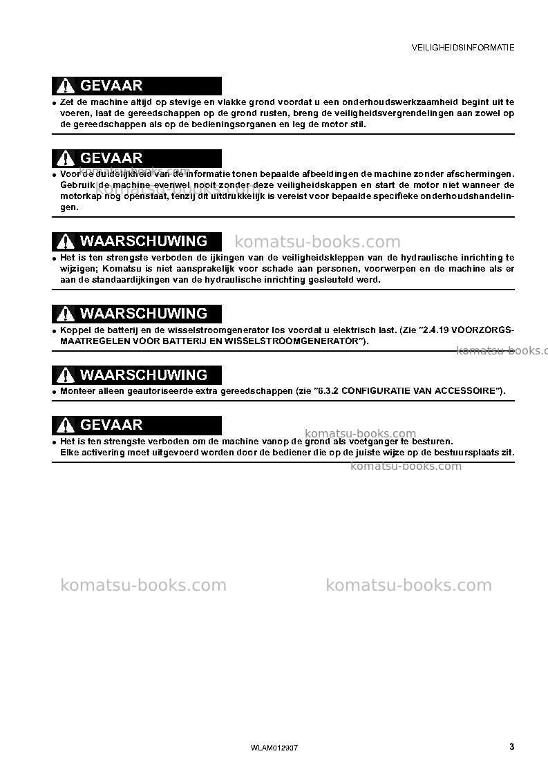 Komatsu pc80mr-3ita Operation manual cover Page 5
