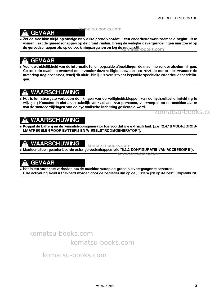 Komatsu pc80mr-3ita Operation manual cover Page 5 Komatsu pc80mr-3ita Operation manual cover Page 5