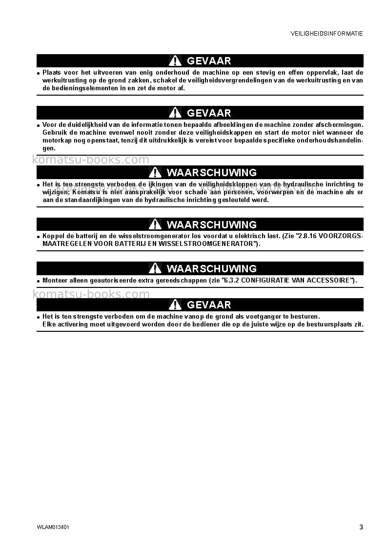 Komatsu pc20mr-2ita Operation manual cover Page 5 Komatsu pc20mr-2ita Operation manual cover Page 5