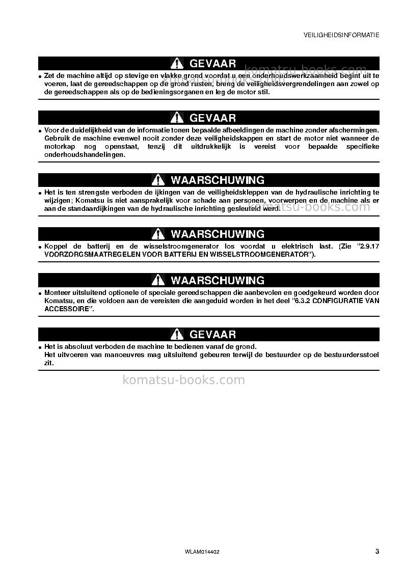 Komatsu pc55mr-3ita Operation manual cover Page 5
