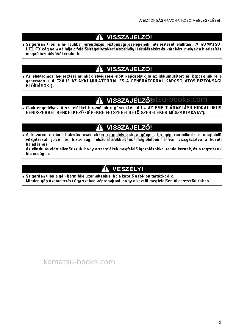 Komatsu sk1020-5ita-turbo Operation manual cover Page 5