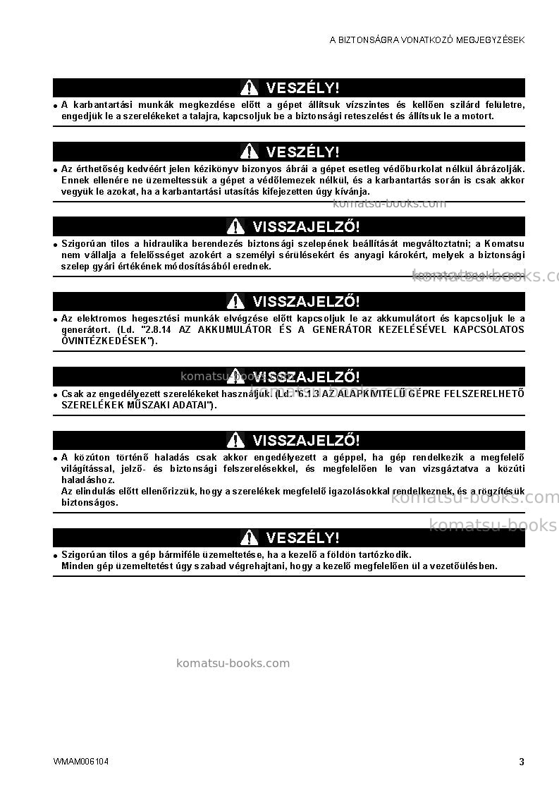 Komatsu ck20-1ita Operation manual cover Page 5 Komatsu ck20-1ita Operation manual cover Page 5