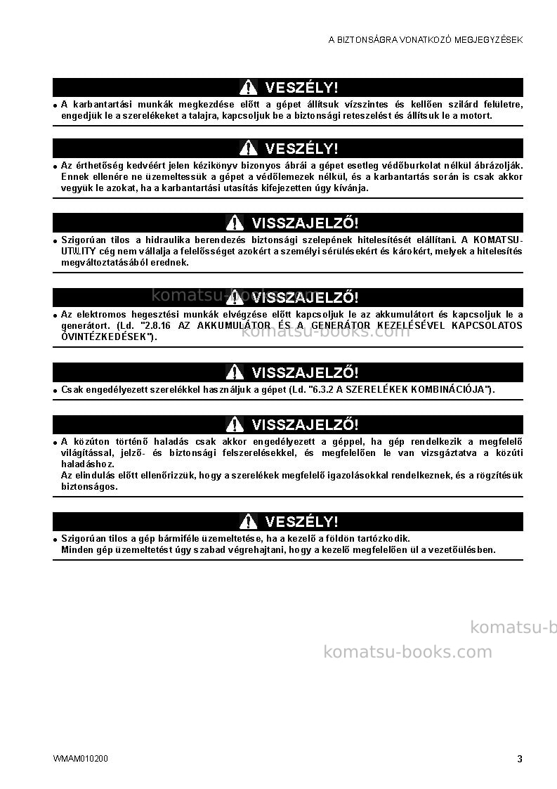 Komatsu sk510-5ita Operation manual cover Page 5