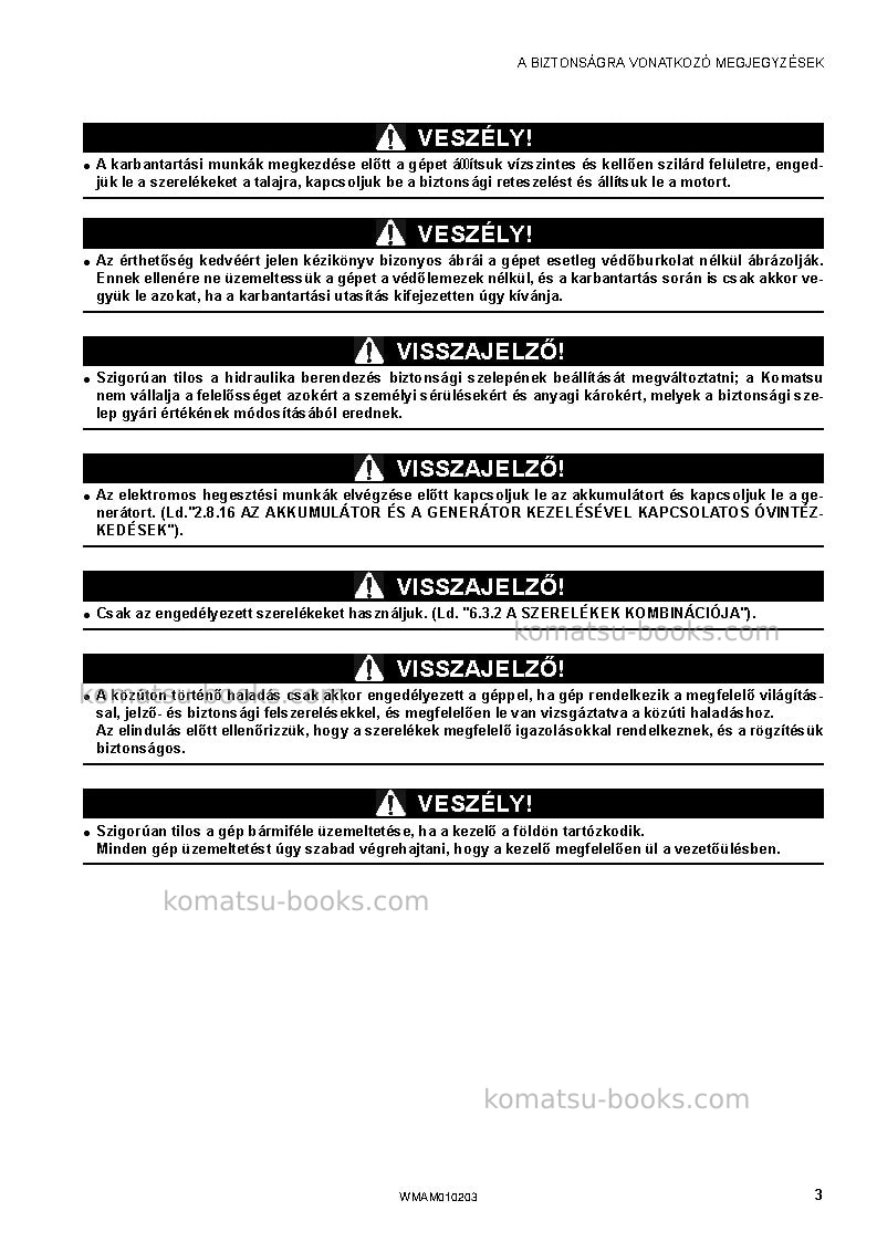 Komatsu sk510-5ita Operation manual cover Page 5