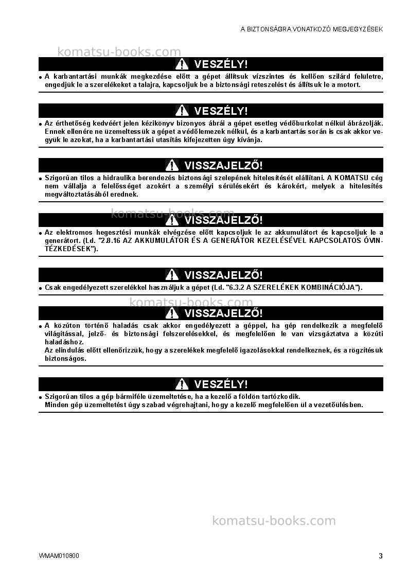 Komatsu sk1020-5ita-turbo Operation manual cover Page 5