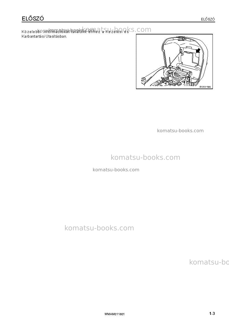 Komatsu pc09-1ita Operation manual cover Page 5 Komatsu pc09-1ita Operation manual cover Page 5