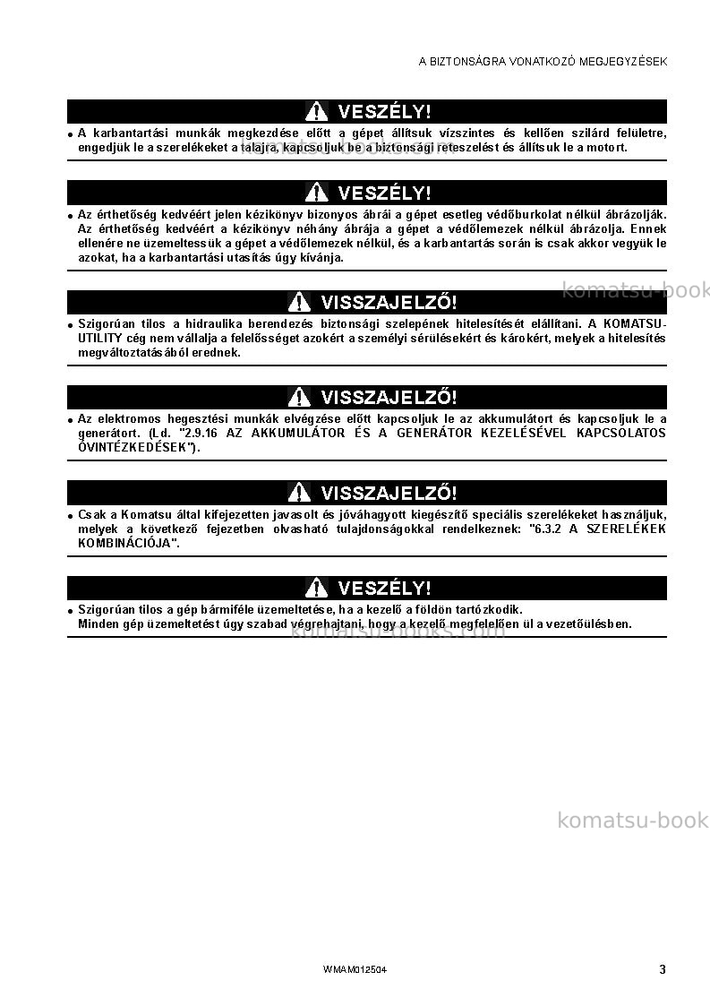 Komatsu pc26mr-3ita Operation manual cover Page 5