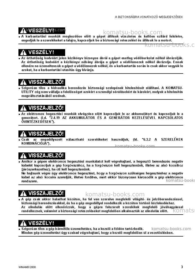 Komatsu pw98mr-6ita Operation manual cover Page 5