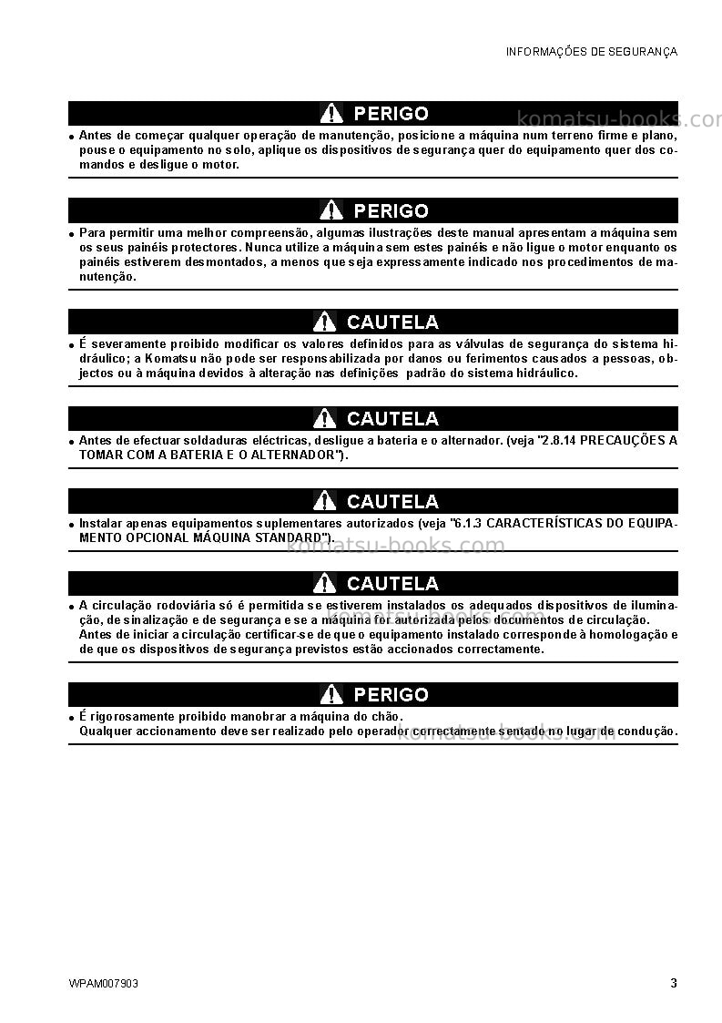 Komatsu ck25-1ita Manual de operação capa Página 5
