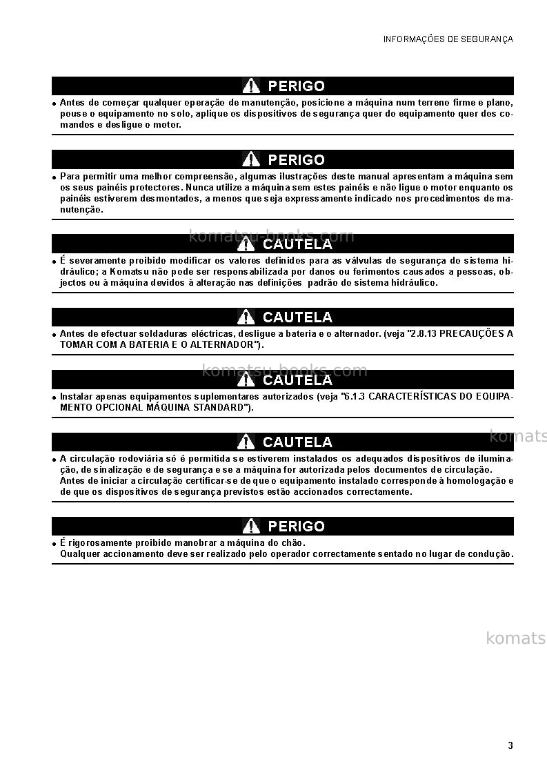 Komatsu ck35-1ita Manual de operação capa Página 5