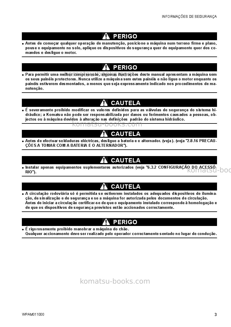 Komatsu ck20-1ita Manual de operação capa Página 5
