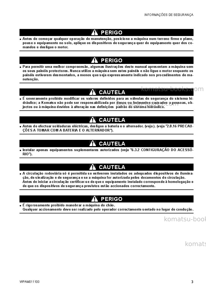 Komatsu ck25-1ita Manual de operação capa Página 5
