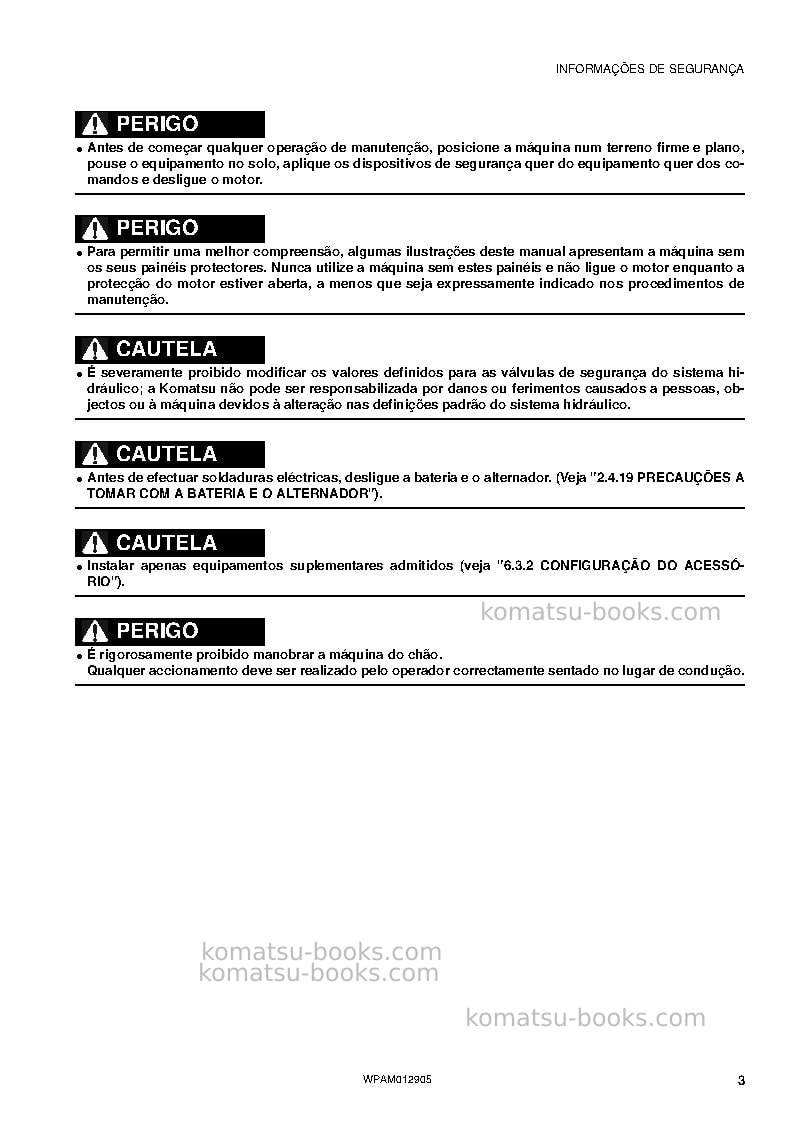 Komatsu pc80mr-3ita Manual de operação capa Página 5