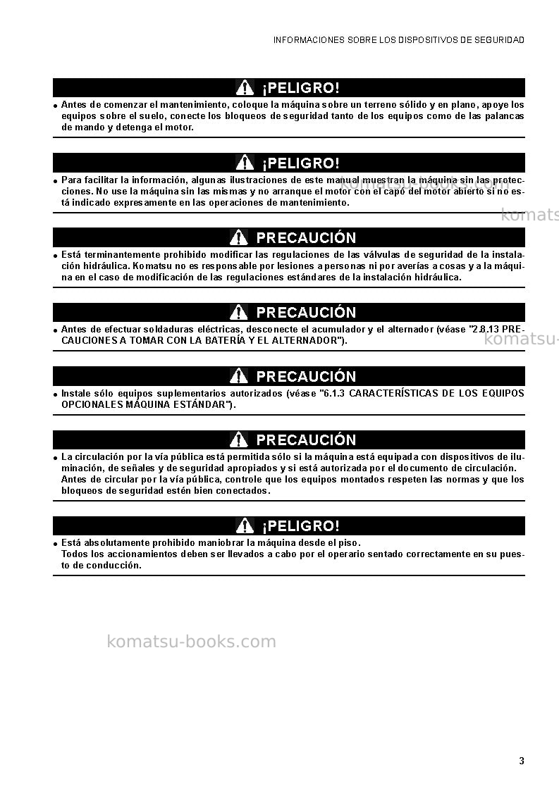 Komatsu ck25-1ita Manual de operación cover Page 5 Komatsu ck25-1ita Manual de operación cover Page 5
