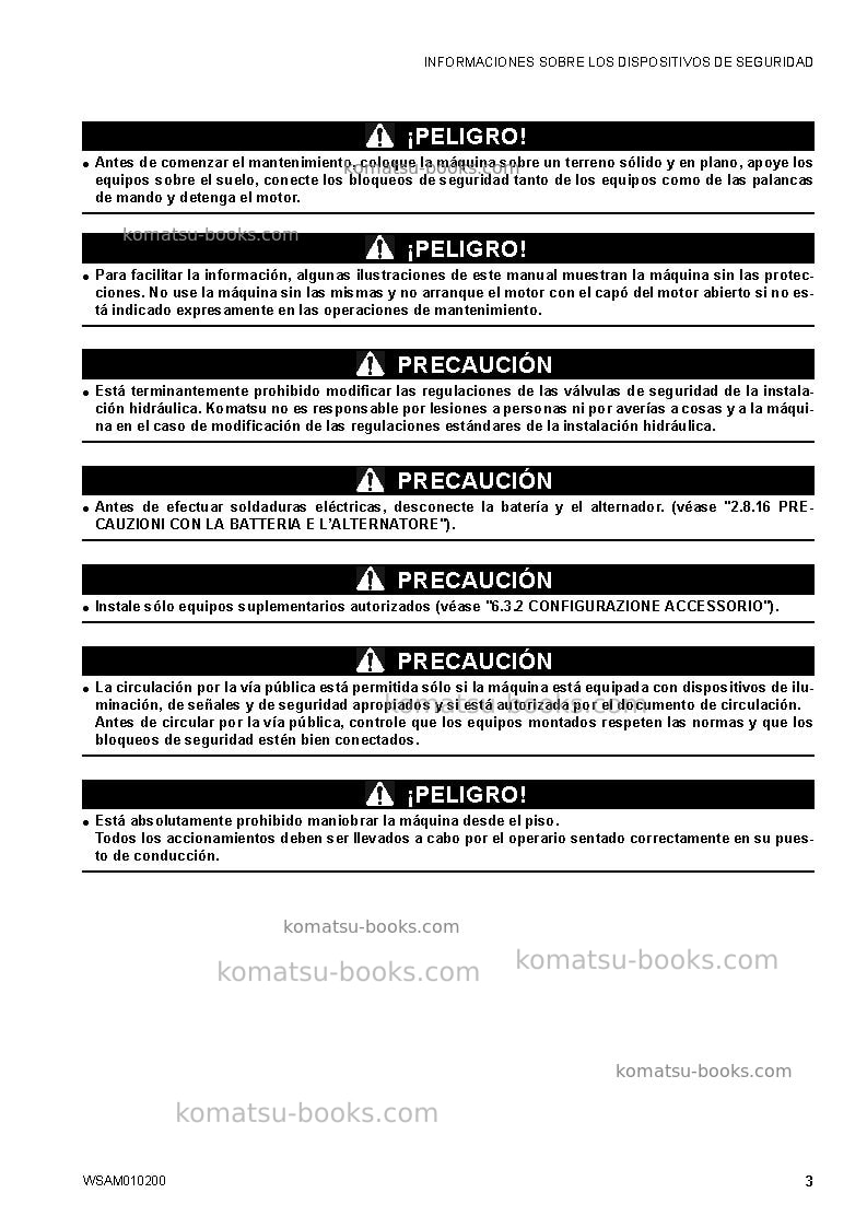 Komatsu sk510-5ita Manual de operación cover Page 5
