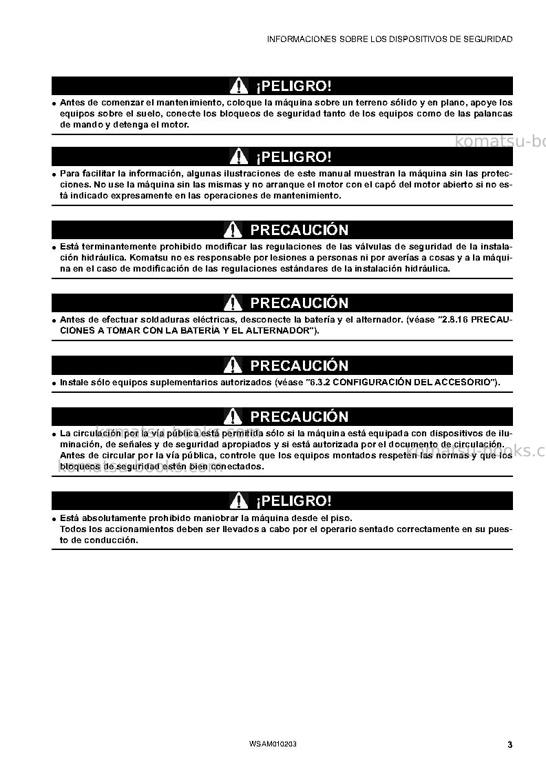 Komatsu sk510-5ita Manual de operación cover Page 5