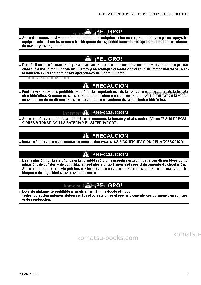 Komatsu sk1020-5ita-turbo Manual de operación cover Page 5
