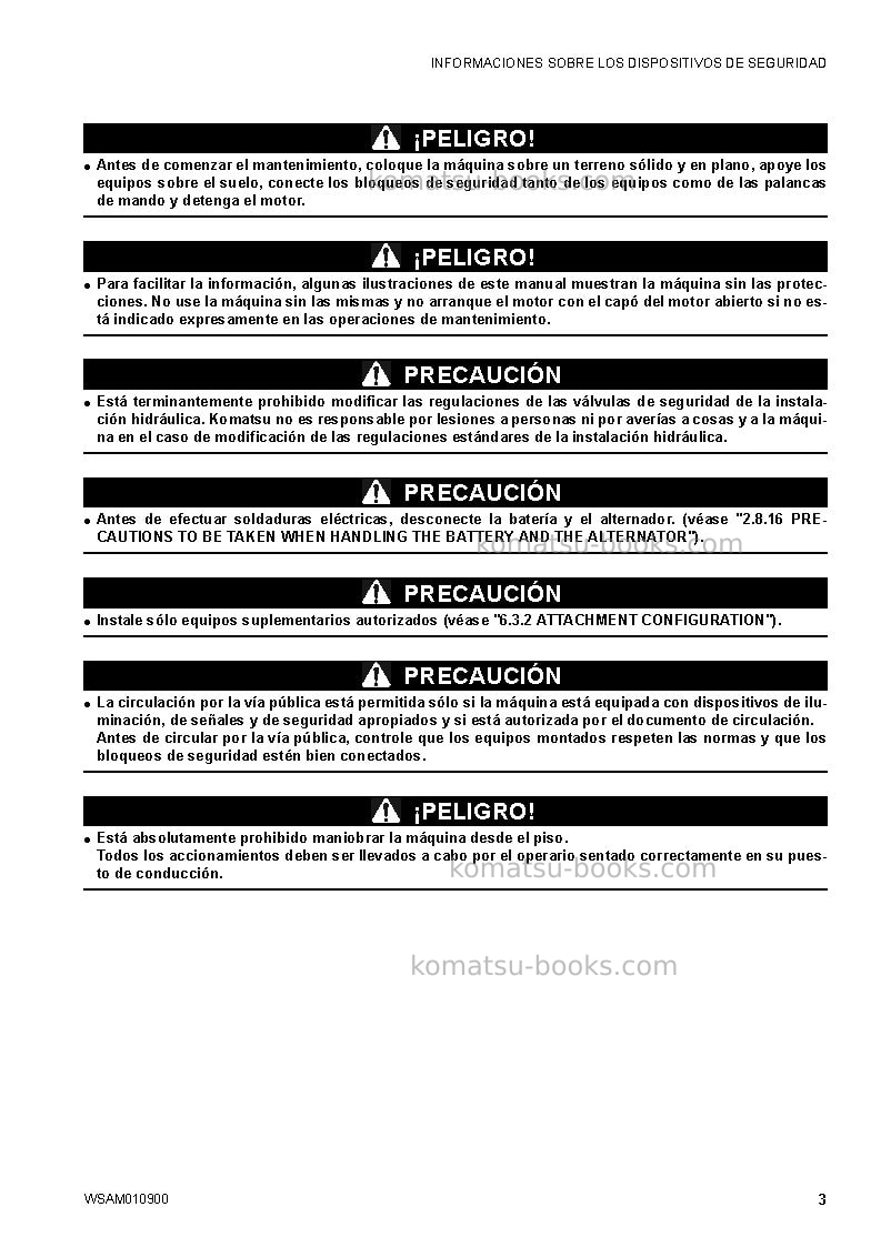 Komatsu sk1026-5ita-turbo Manual de operación cover Page 5