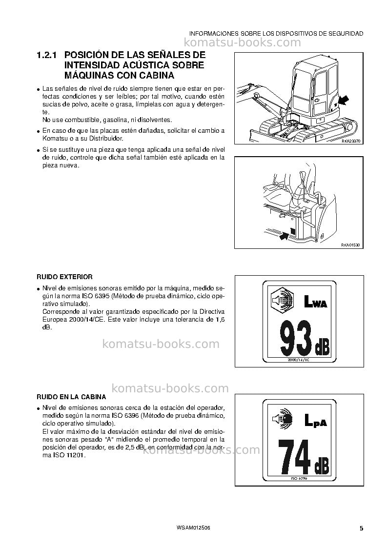 Komatsu pc26mr-3ita Manual de operación cover Page 5 Komatsu pc26mr-3ita Manual de operación cover Page 5