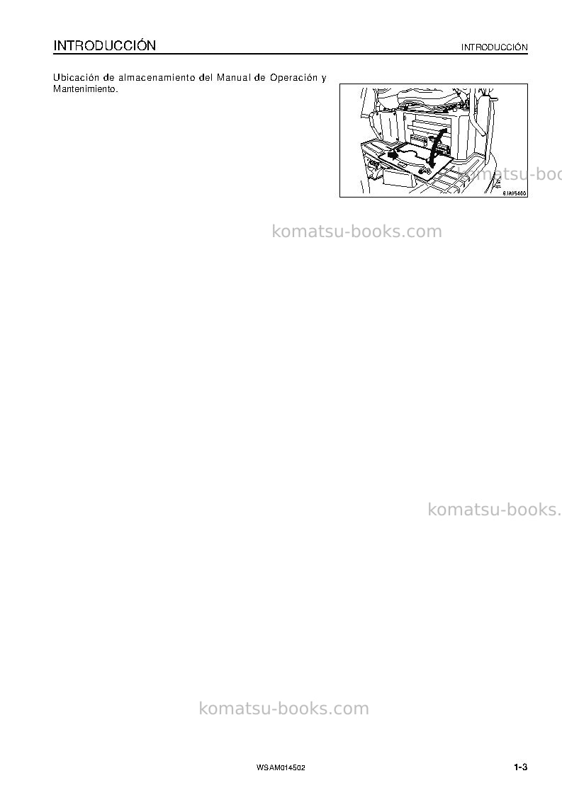 Komatsu pc22mr-3ita Manual de operación cover Page 5 Komatsu pc22mr-3ita Manual de operación cover Page 5