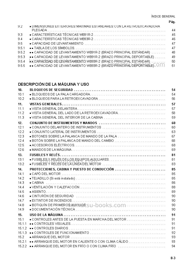 Komatsu wb91r-2ita Manual de operación cover Page 5 Komatsu wb91r-2ita Manual de operación cover Page 5