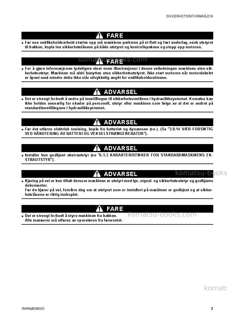 Komatsu ck35-1ita Operation manual cover Page 5