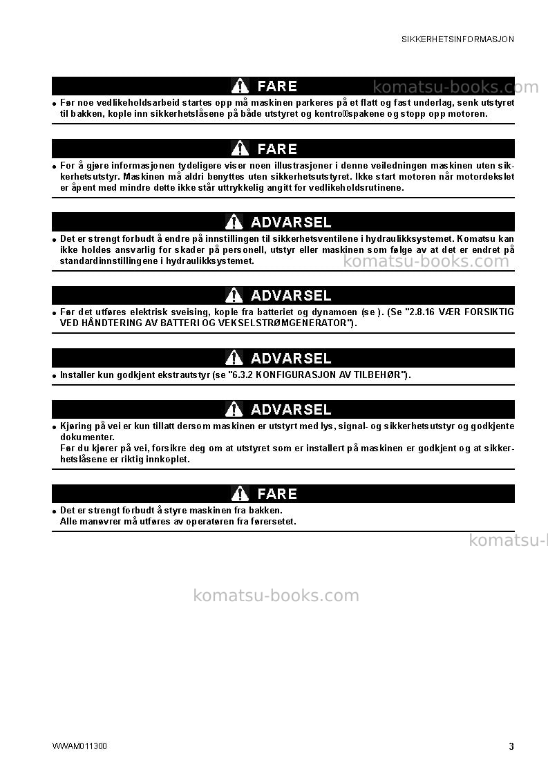 Komatsu ck35-1ita Operation manual cover Page 5 Komatsu ck35-1ita Operation manual cover Page 5