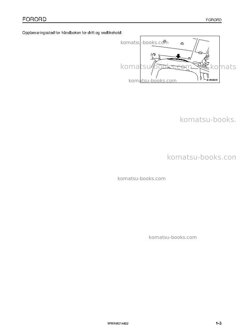 Komatsu pc118mr-8ita Operation manual cover Page 5