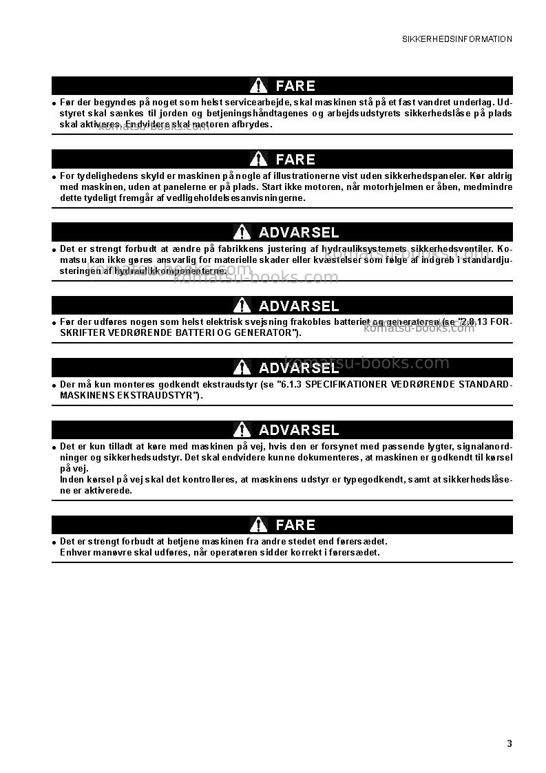 Komatsu sk1020-5ita Operation manual cover Page 5