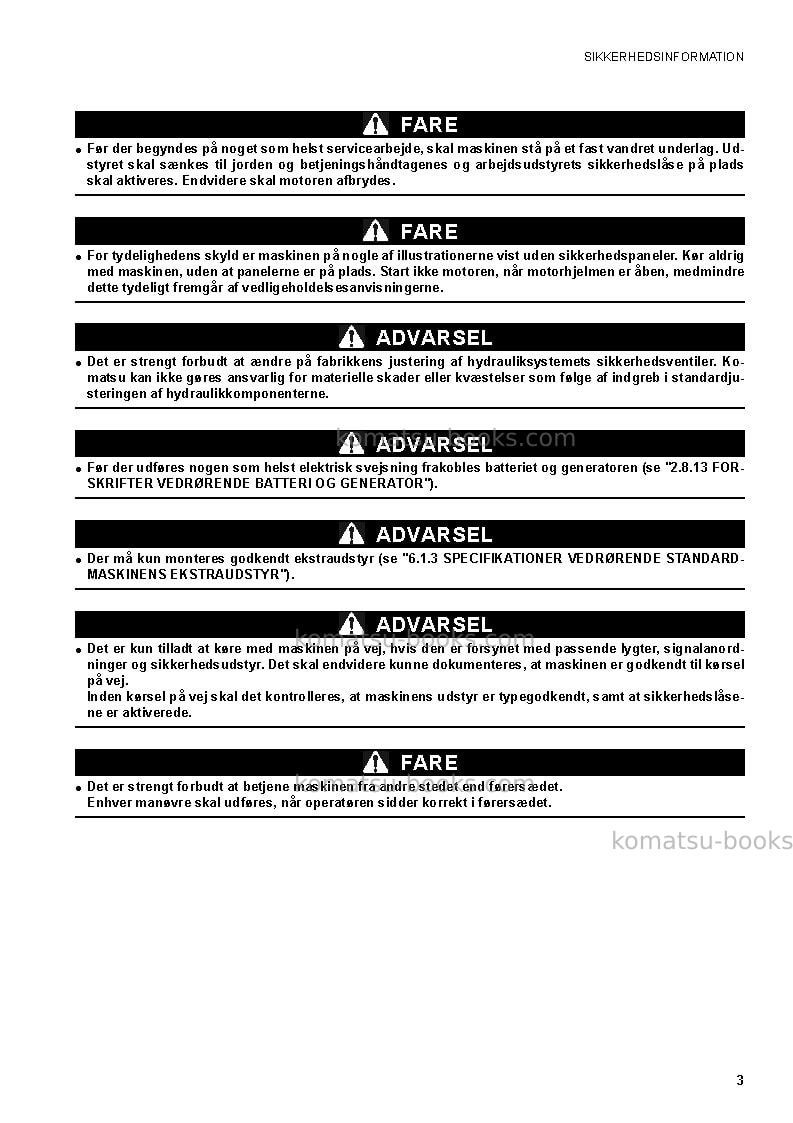 Komatsu sk1020-5ita-turbo Operation manual cover Page 5
