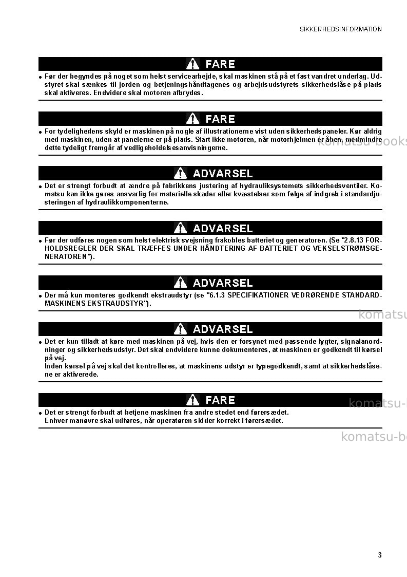 Komatsu ck20-1ita Operation manual cover Page 5 Komatsu ck20-1ita Operation manual cover Page 5