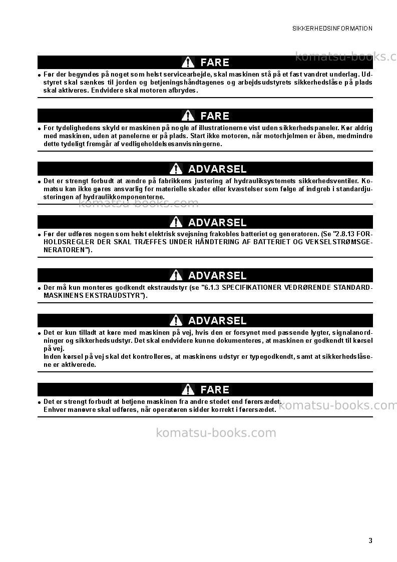 Komatsu ck30-1ita Operation manual cover Page 5