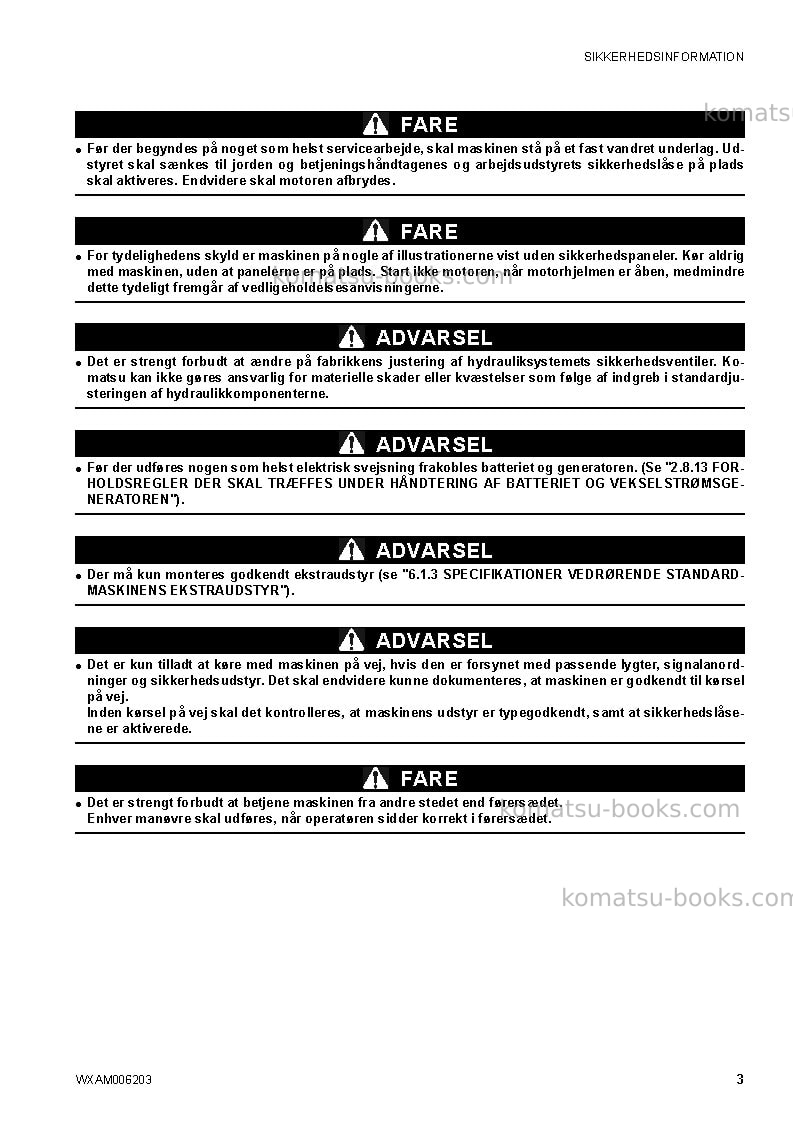 Komatsu ck30-1ita Operation manual cover Page 5 Komatsu ck30-1ita Operation manual cover Page 5