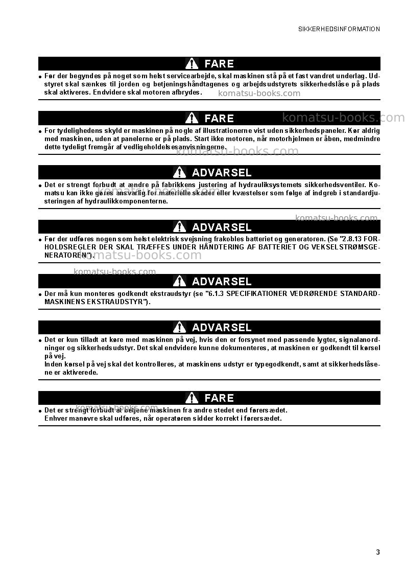Komatsu ck25-1ita Operation manual cover Page 5 Komatsu ck25-1ita Operation manual cover Page 5