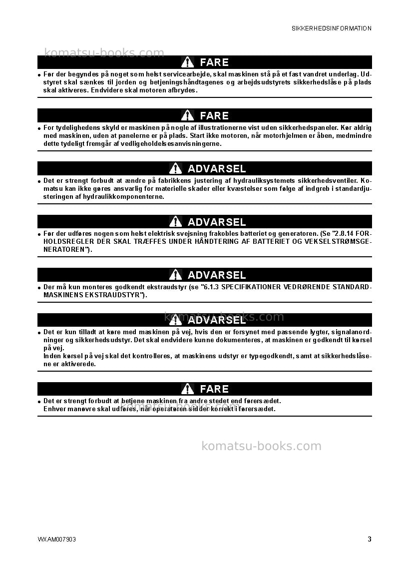 Komatsu ck25-1ita Operation manual cover Page 5 Komatsu ck25-1ita Operation manual cover Page 5