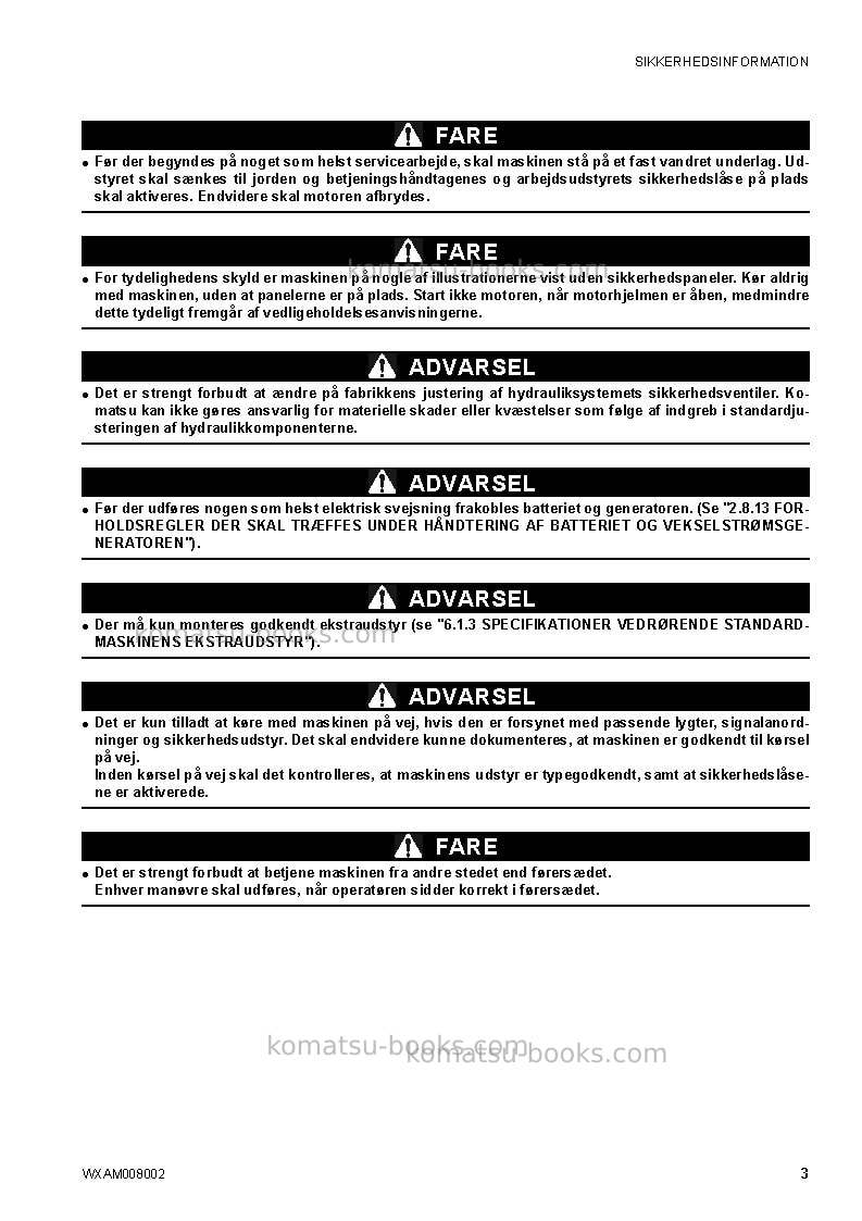 Komatsu ck35-1ita Operation manual cover Page 5 Komatsu ck35-1ita Operation manual cover Page 5