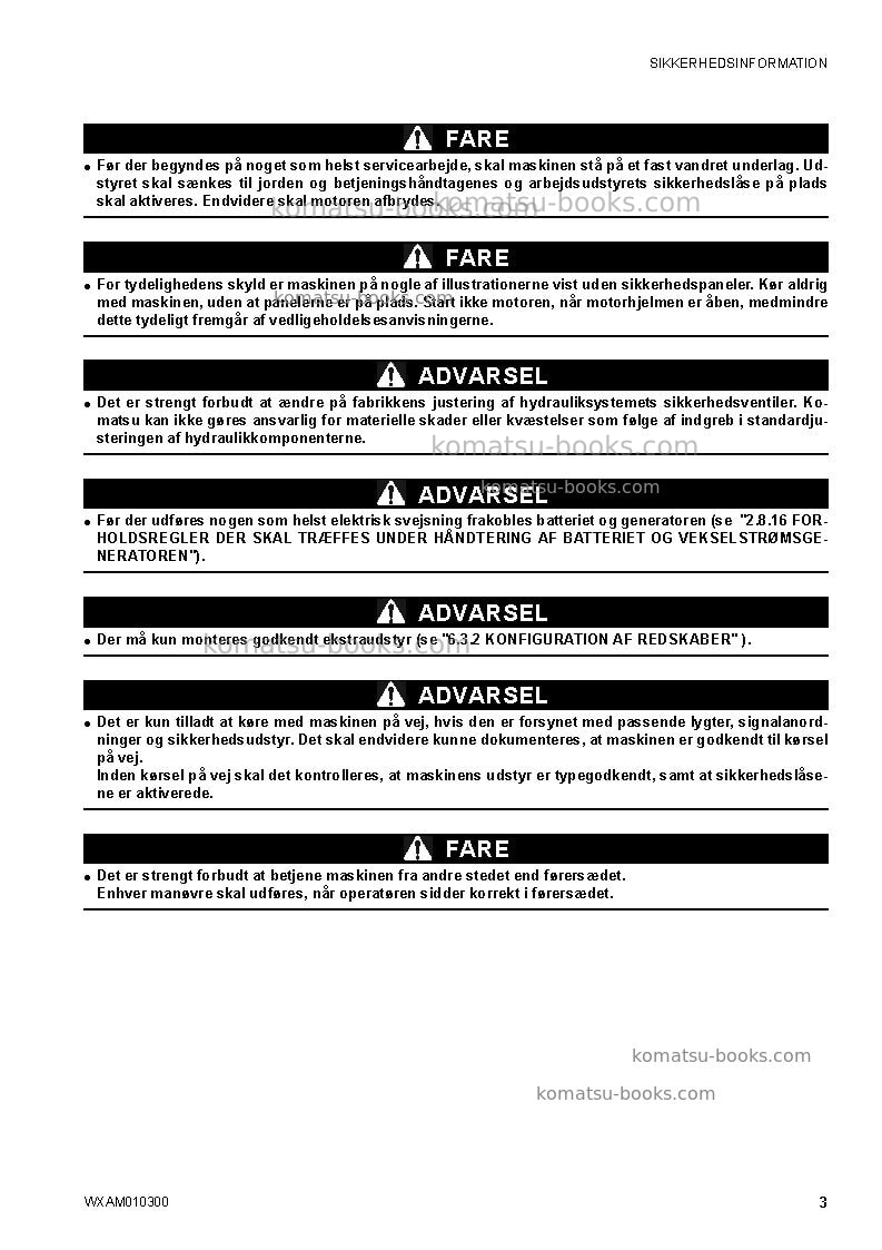 Komatsu sk714-5ita-/ Operation manual cover Page 5 Komatsu sk714-5ita-/ Operation manual cover Page 5