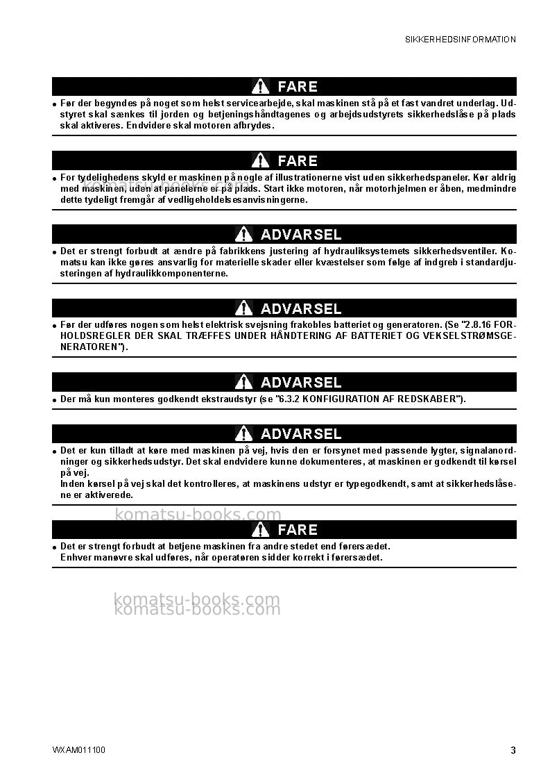 Komatsu ck25-1ita Operation manual cover Page 5 Komatsu ck25-1ita Operation manual cover Page 5