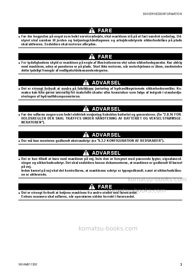 Komatsu ck35-1ita Operation manual cover Page 5 Komatsu ck35-1ita Operation manual cover Page 5
