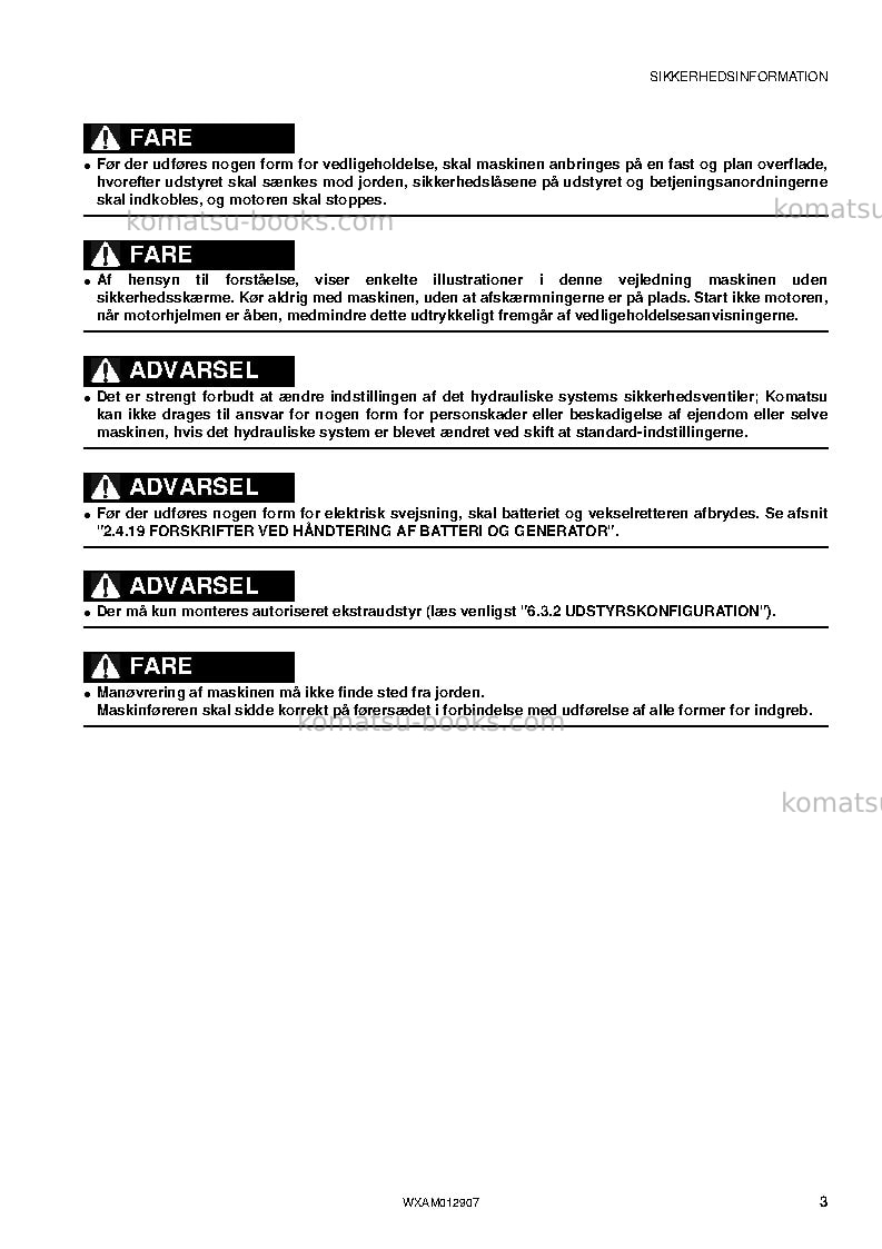 Komatsu pc80mr-3ita Operation manual cover Page 5 Komatsu pc80mr-3ita Operation manual cover Page 5