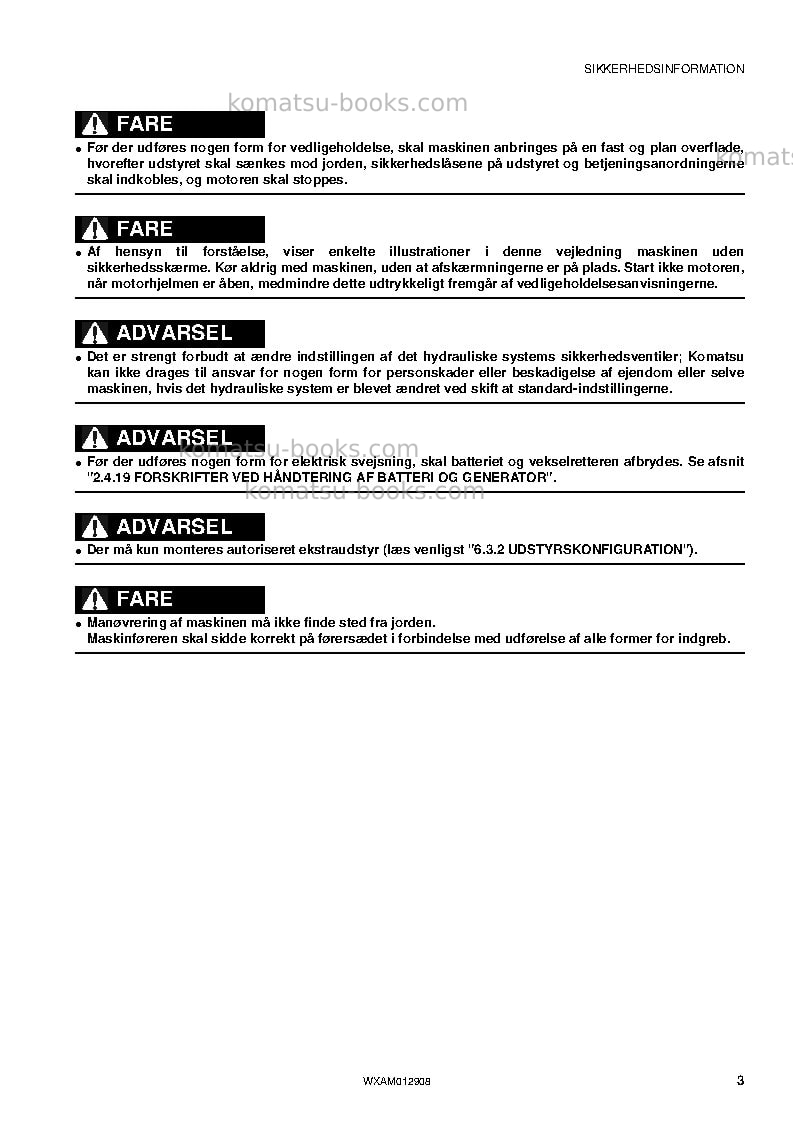 Komatsu pc80mr-3ita Operation manual cover Page 5 Komatsu pc80mr-3ita Operation manual cover Page 5
